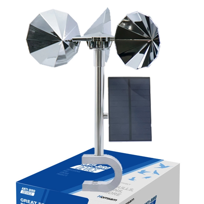 Solar model, silver diamond-shaped impeller, single rod not adjustable, U-shaped base