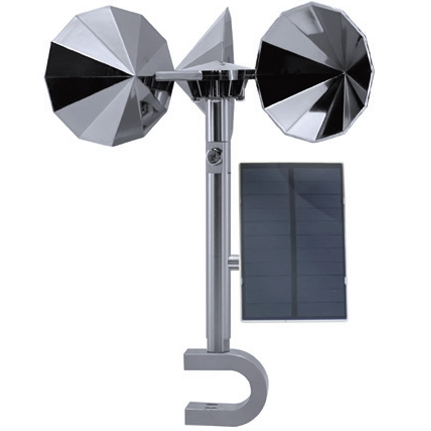 Solar motor driven model, circular impeller, double adjustable rod, U-shaped base