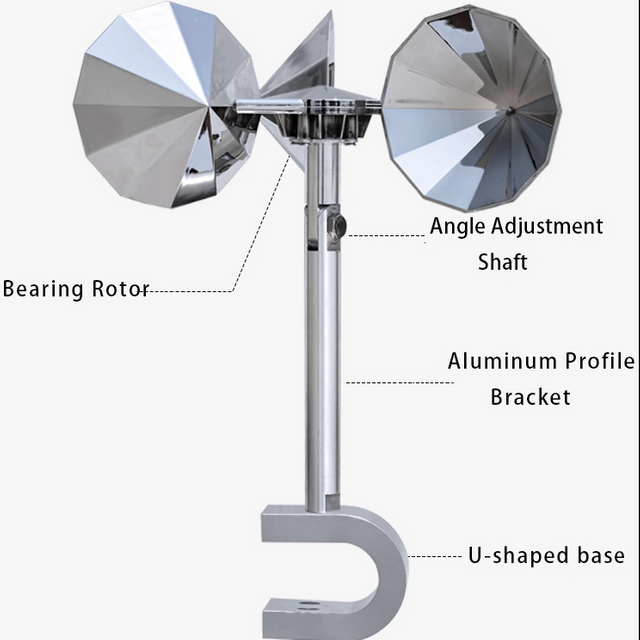 Homsam New Arrival Solar Bird Repeller for Farm Barn Yard Diamond Impeller Solar Motor Drive Bird Repellents 