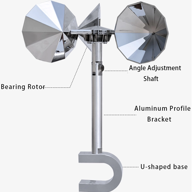 Homsam New Arrival Solar Bird Repeller for Farm Barn Yard Diamond Impeller Solar Motor Drive Bird Repellents 