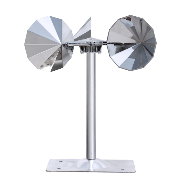 Wind-driven model, diamond-shaped impeller, single lever, non-adjustable, square base