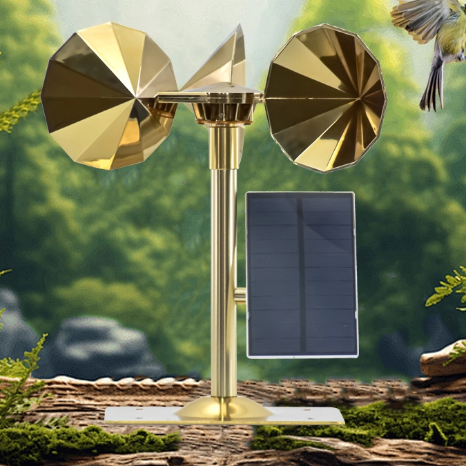 Homsam Reflective Spinning Bird Deterrent Keep Birds Away Solar Motor Drive Bird Repellents for Patio Yard Garden Roof 