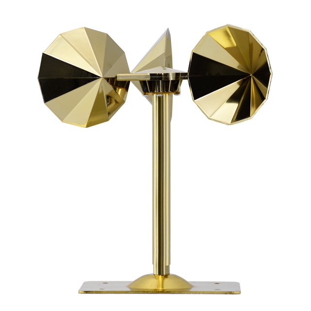 Wind-driven model, golden diamond-shaped impeller, single lever, non-adjustable, square base