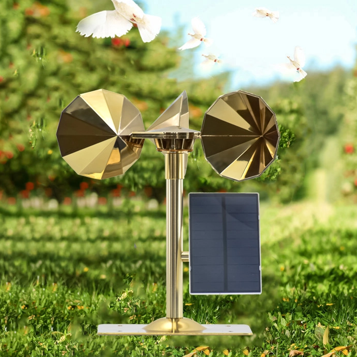 Homsam Reflective Spinning Bird Deterrent Keep Birds Away Solar Motor Drive Bird Repellents for Patio Yard Garden Roof 