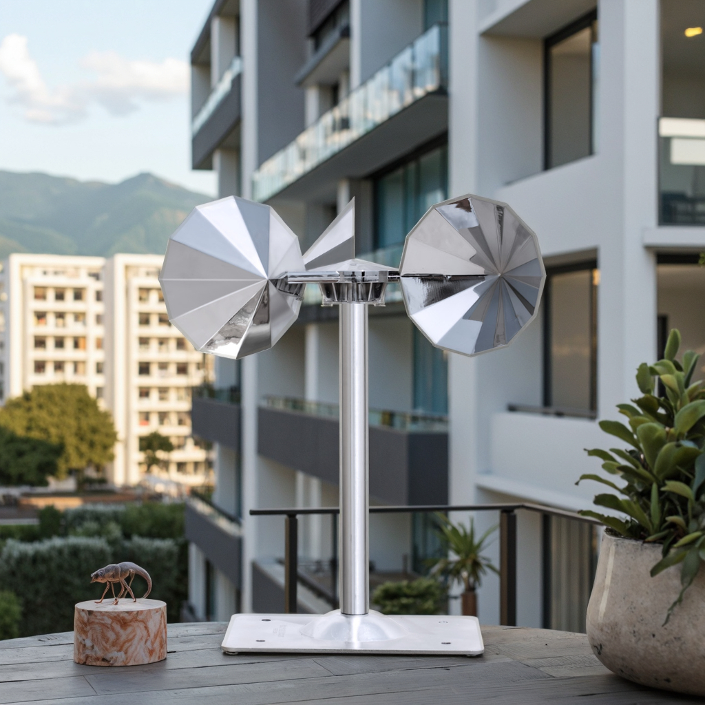 Wind-driven model, diamond-shaped impeller, single lever, non-adjustable, square base