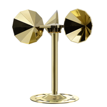 Wind-driven model, golden diamond-shaped impeller, single lever, non-adjustable, round base