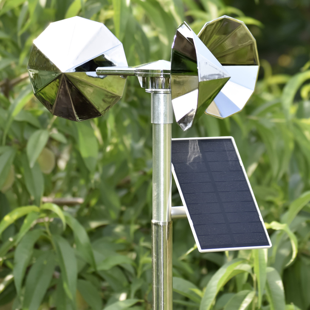 Solar motor driven model, silver diamond-shaped impeller, single rod, non-adjustable, connecting tip tube