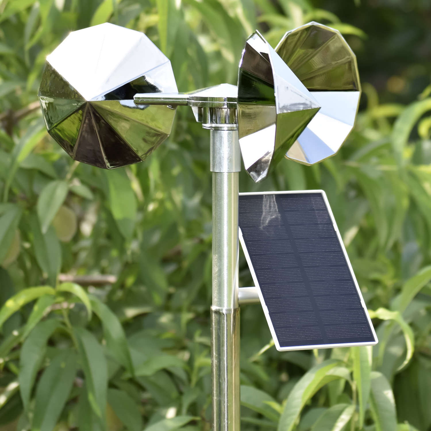 Solar motor driven model, silver diamond-shaped impeller, single rod, non-adjustable, connecting tip tube