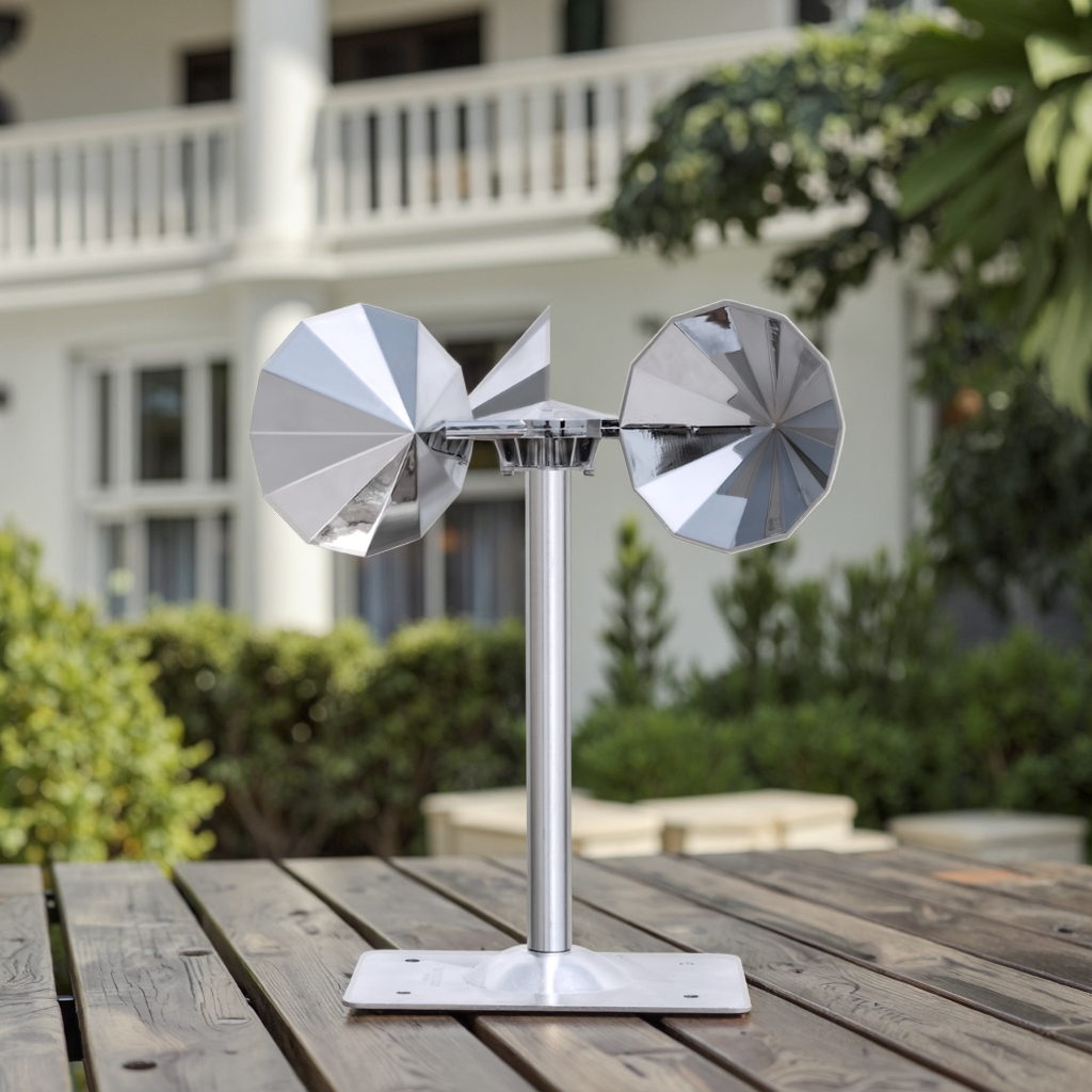Wind-driven model, diamond-shaped impeller, single lever, non-adjustable, square base