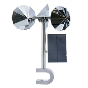 Homsam Diamond Impeller Bird Repeller U-shaped Base Structure Bird Scare Reflective Device for Outdoor Use Boats Roofs Gardens