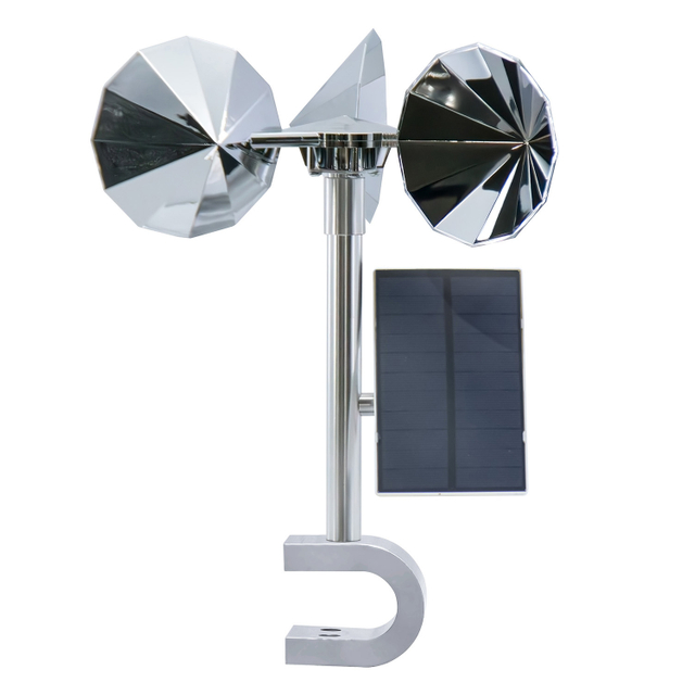 Homsam Diamond Impeller Bird Repeller U-shaped Base Structure Bird Scare Reflective Device for Outdoor Use Boats Roofs Gardens