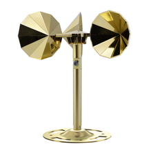 Wind power, diamond-shaped impeller, adjustable, round bottom, gold