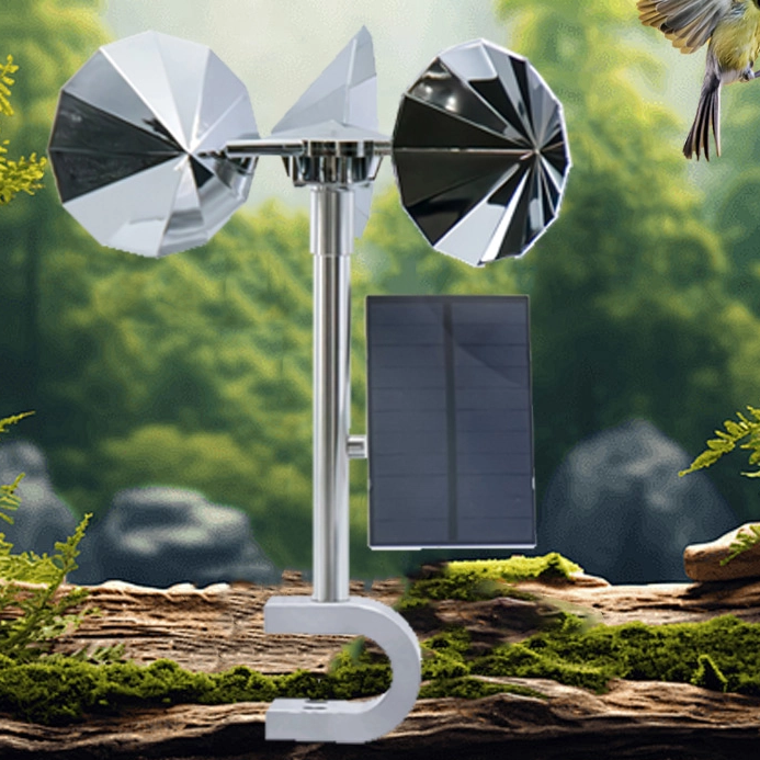 Solar model, silver diamond-shaped impeller, single rod not adjustable, U-shaped base