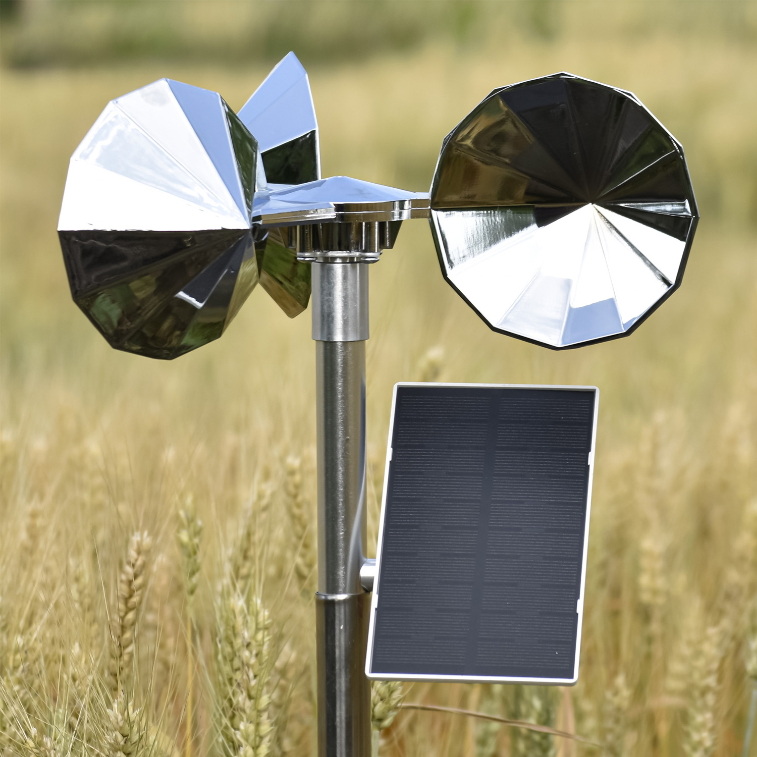 Solar motor driven model, silver diamond-shaped impeller, single rod, non-adjustable, connecting tip tube