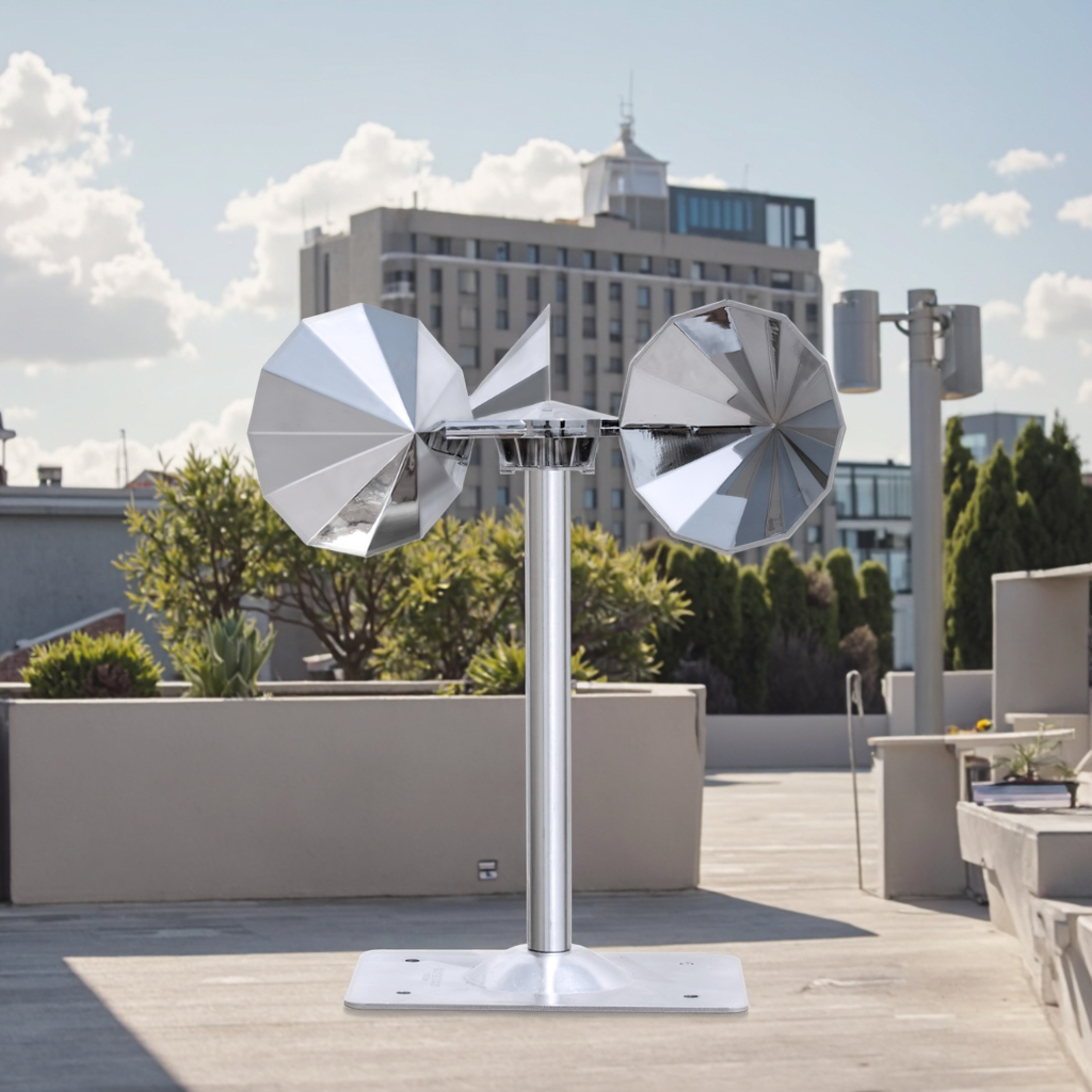 Wind-driven model, diamond-shaped impeller, single lever, non-adjustable, square base