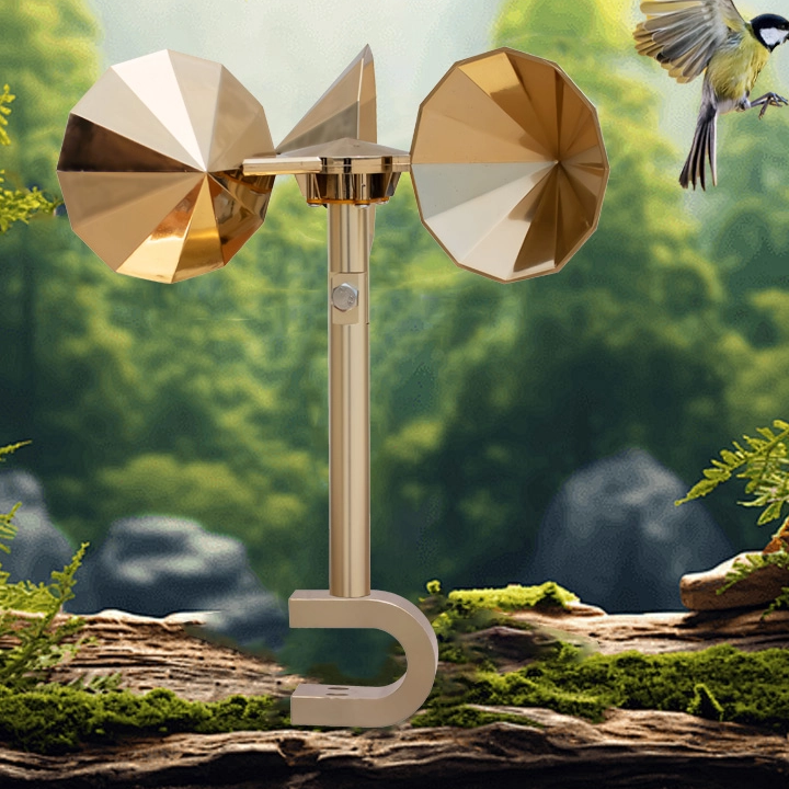 Wind-driven model, circular impeller, double-lever adjustable U-shaped base