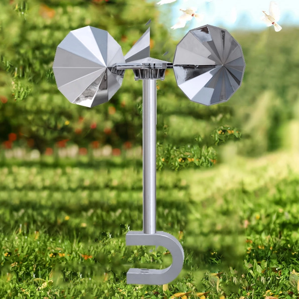 Wind-driven model Silver diamond-shaped impeller Single rod non-adjustable U-shaped base