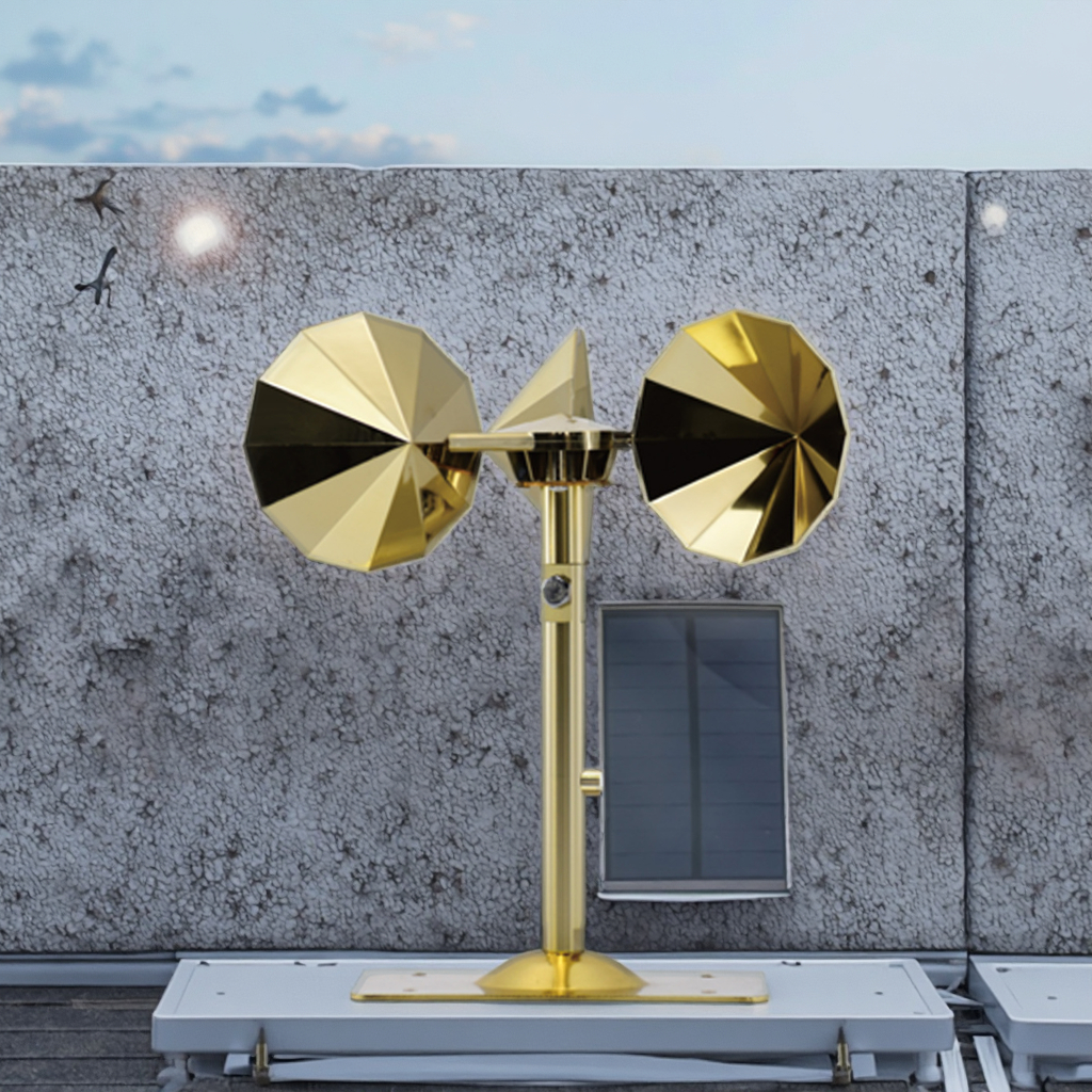 Solar motor driven model, golden diamond-shaped impeller, double adjustable lever, square bottom plate