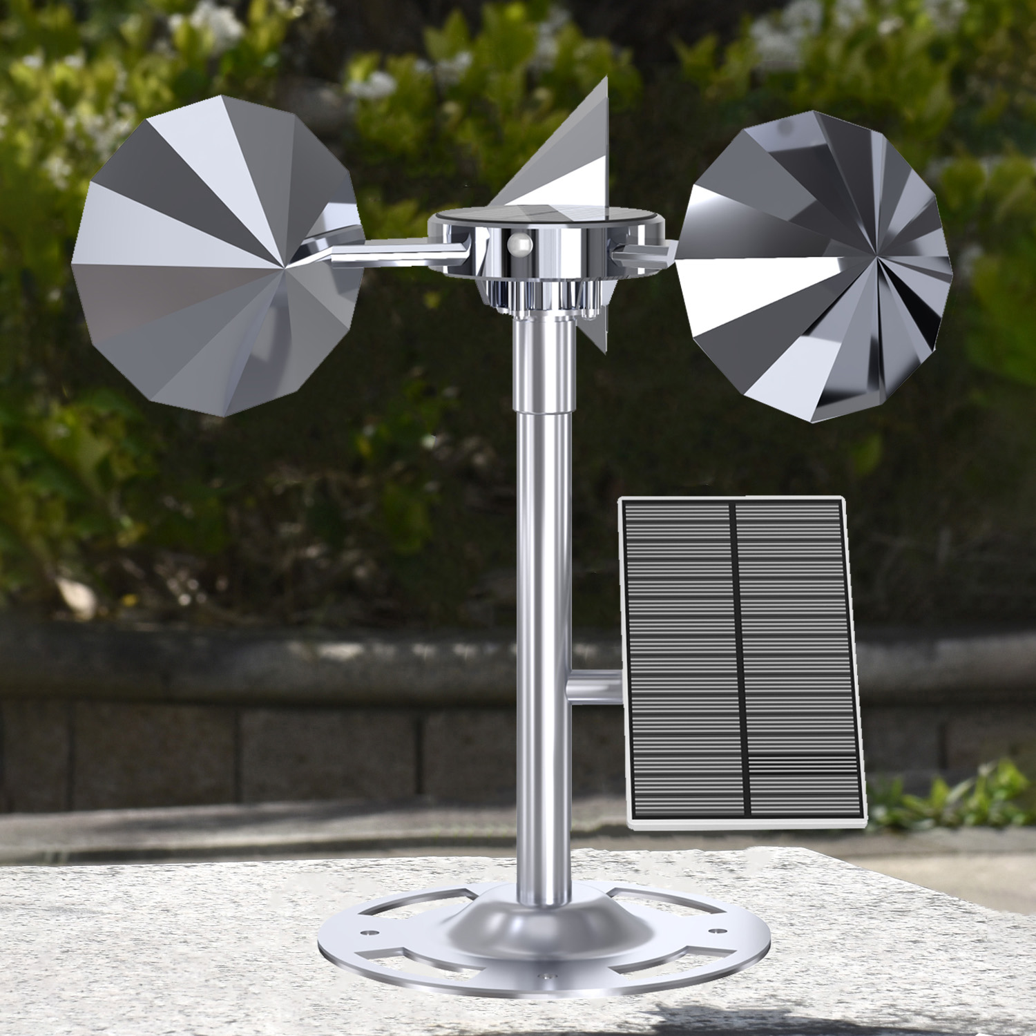 Silver infrared solar sensor bird repeller