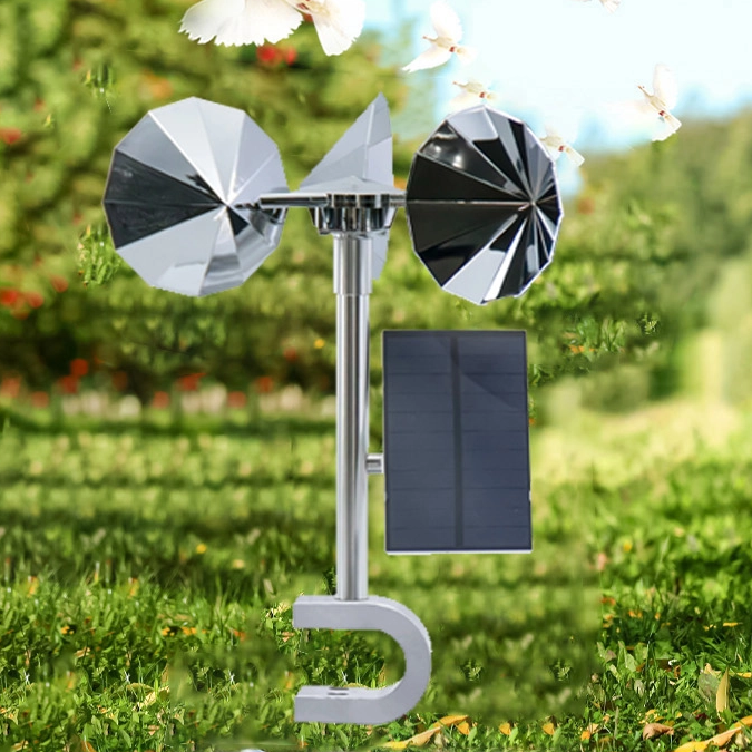 Solar model, silver diamond-shaped impeller, single rod not adjustable, U-shaped base
